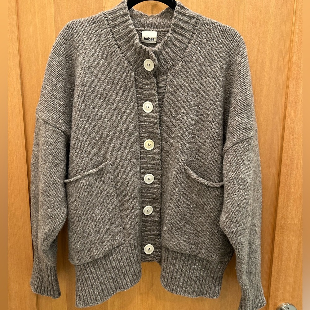 Babaa no11 cardigan dark mist
